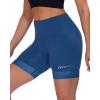 Sportneer Womens 4D Padded Bike Shorts – Women’s Cycling Shorts with Breathable Mesh Pockets & Secure Zipper(Blue)