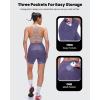 Sportneer Womens 4D Padded Bike Shorts – Women’s Cycling Shorts with Breathable Mesh Pockets & Secure Zipper(Purple)