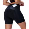 Sportneer Womens 4D Padded Bike Shorts – Women’s Cycling Shorts with Breathable Mesh Pockets & Secure Zipper(Black)