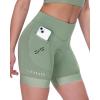 Sportneer Womens 4D Padded Bike Shorts – Women’s Cycling Shorts with Breathable Mesh Pockets & Secure Zipper(Green)