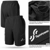 Sportneer Bike Shorts for Men: 3D Padded Lightweight Riding Biking Cycling Mountain Bike Shorts for Men with Zipper Pockets(All Black)