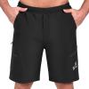 Sportneer Bike Shorts for Men: 3D Padded Lightweight Riding Biking Cycling Mountain Bike Shorts for Men with Zipper Pockets(All Black)