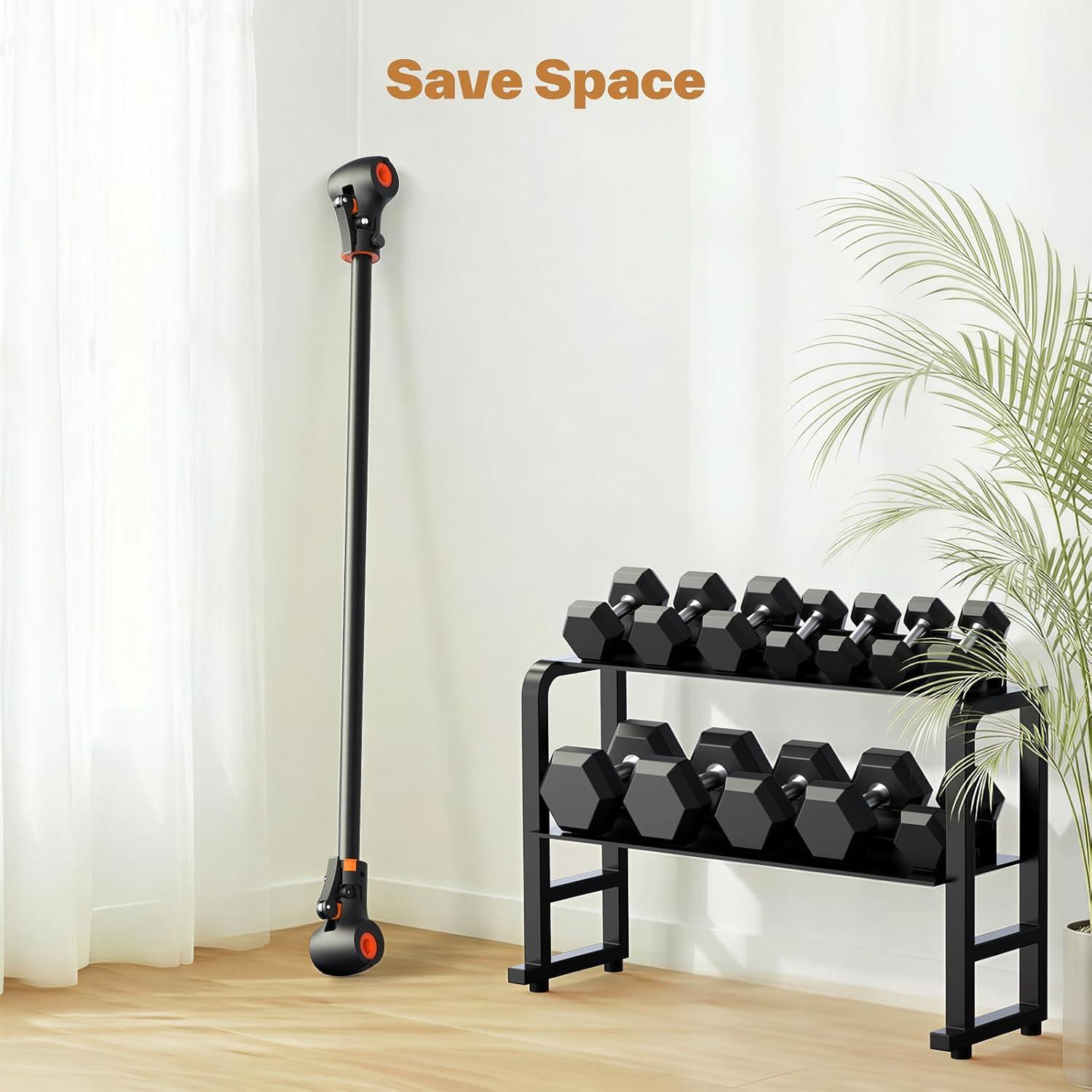 image:imageSportneer Dumbbell to Barbell Converter Bar HeavyDuty Adjustable Fit ToolFree Setup Up to 200 lb Capacity barbell converter Bar for Squats Bench Press Deadlifts Home Gym