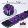 Sportneer Ankle Weights for Men Women Strength Training, 4/10 lbs Pair Leg Weights Set Comfortable and Soft Perfect for Dancing Running Walking Fitness Workout(Purple)