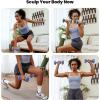 Sportneer Neoprene Dumbbells Set of 2, 2,3, 5, 8, 10lb Hand Weights for Women, Non-Slip Ergonomic Design, Anti-Roll Square Shape at home weights for women(Bright Cornflower)