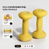 Sportneer Neoprene Dumbbells Set of 2, 2,3, 5, 8, 10lb Hand Weights for Women, Non-Slip Ergonomic Design, Anti-Roll Square Shape at home weights for women(Butter Yellow)