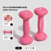 Sportneer Neoprene Dumbbells Set of 2, 2,3, 5, 8, 10lb Hand Weights for Women, Non-Slip Ergonomic Design, Anti-Roll Square Shape at home weights for women(Petal Blush)