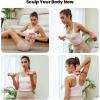 Sportneer Neoprene Dumbbells Set of 2, 2,3, 5, 8, 10lb Hand Weights for Women, Non-Slip Ergonomic Design, Anti-Roll Square Shape at home weights for women(Petal Blush)