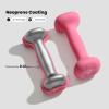 Sportneer Neoprene Dumbbells Set of 2, 2,3, 5, 8, 10lb Hand Weights for Women, Non-Slip Ergonomic Design, Anti-Roll Square Shape at home weights for women(Petal Blush)