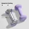 Sportneer Neoprene Dumbbells Set of 2, 2,3, 5, 8, 10lb Hand Weights for Women, Non-Slip Ergonomic Design, Anti-Roll Square Shape at home weights for women(Purple)