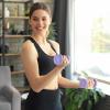Sportneer Neoprene Dumbbells Set of 2, 2,3, 5, 8, 10lb Hand Weights for Women, Non-Slip Ergonomic Design, Anti-Roll Square Shape at home weights for women(Purple)