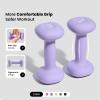 Sportneer Neoprene Dumbbells Set of 2, 2,3, 5, 8, 10lb Hand Weights for Women, Non-Slip Ergonomic Design, Anti-Roll Square Shape at home weights for women(Purple)