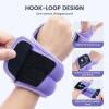 Sportneer Wrist Weights with Thumb Loops Lock for Men Women, 2 LBS /4 LBS Pair Arm Hand Weights for Running Walking Jogging Physical Therapy Gym Strength Training Cardio Exercise, Increase Wrist & Hand Resistance(Purple)