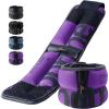 Sportneer Ankle Weights for Men Women Strength Training, 4/10 lbs Pair Leg Weights Set Comfortable and Soft Perfect for Dancing Running Walking Fitness Workout(Purple)