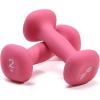 Sportneer Neoprene Dumbbells Set of 2, 2,3, 5, 8, 10lb Hand Weights for Women, Non-Slip Ergonomic Design, Anti-Roll Square Shape at home weights for women(Petal Blush)