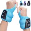 Sportneer Wrist Weights with Thumb Loops Lock for Men Women, 2 LBS /4 LBS Pair Arm Hand Weights for Running Walking Jogging Physical Therapy Gym Strength Training Cardio Exercise, Increase Wrist & Hand Resistance(Blue)