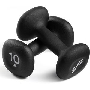 Sportneer Neoprene Dumbbells Set of 2, 2,3, 5, 8, 10lb Hand Weights for Women, Non-Slip Ergonomic Design, Anti-Roll Square Shape at home weights for women(Twilight Black)
