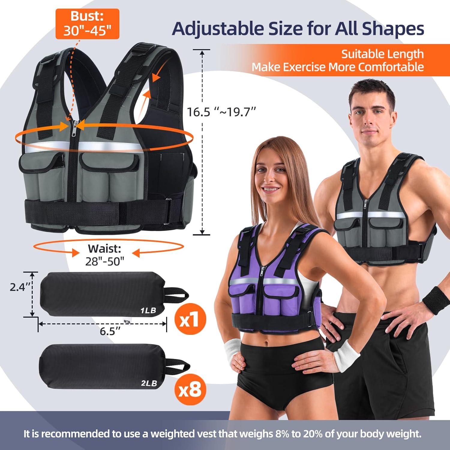 image:imageAdjustable Ankle Weights and Weighted Vest 18lbs