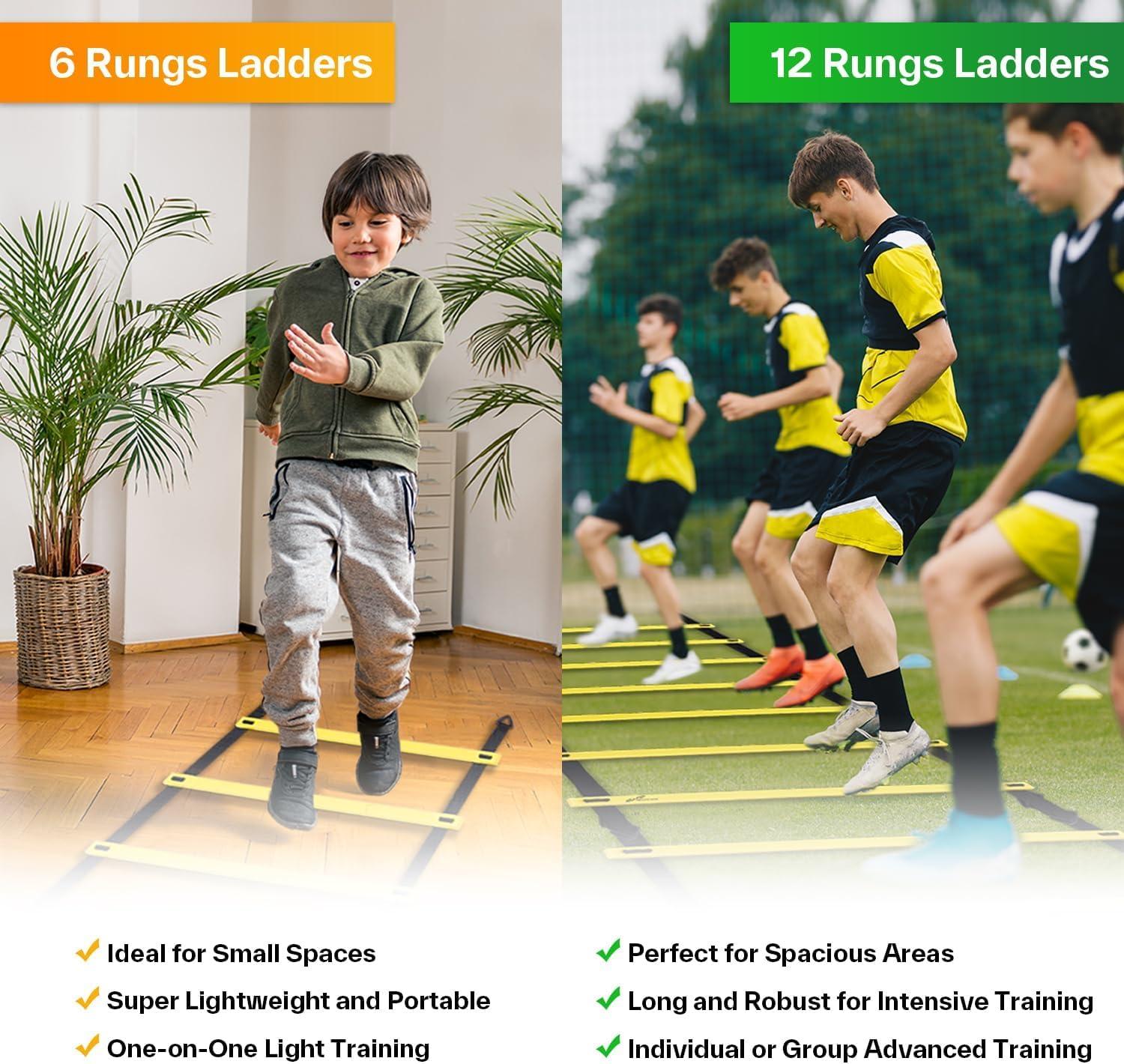 image:imageSportneer 12lb Weighted Vest Agility Ladder Speed Training Set for Women Men Strength Training for Walking Running Fitness Weight Loss Footwork Drill for Soccer Football Basketball