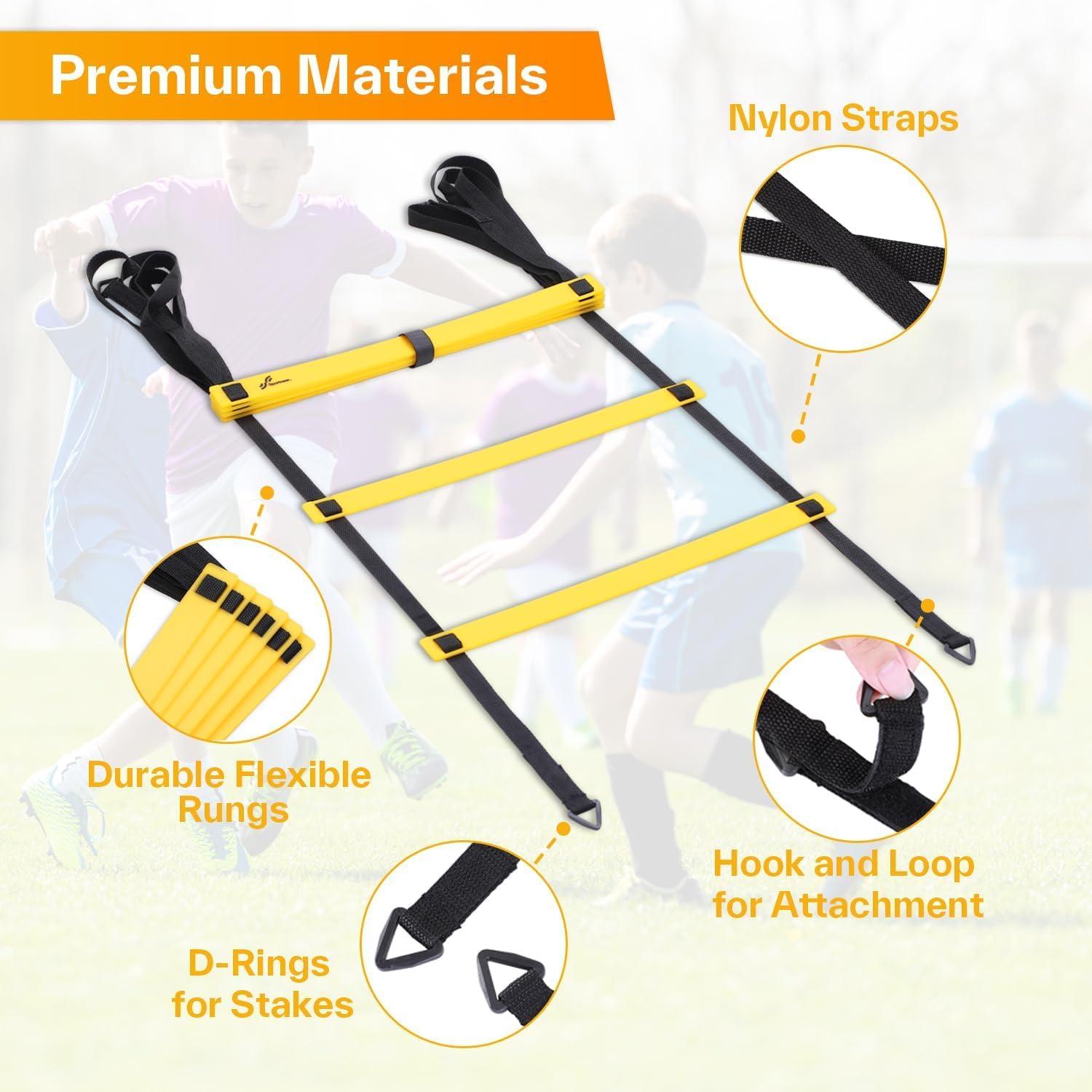 image:imageSportneer 12lb Weighted Vest Agility Ladder Speed Training Set for Women Men Strength Training for Walking Running Fitness Weight Loss Footwork Drill for Soccer Football Basketball
