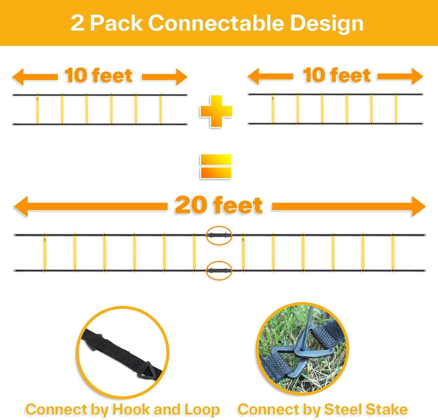 image:imageSportneer 12lb Weighted Vest Agility Ladder Speed Training Set for Women Men Strength Training for Walking Running Fitness Weight Loss Footwork Drill for Soccer Football Basketball
