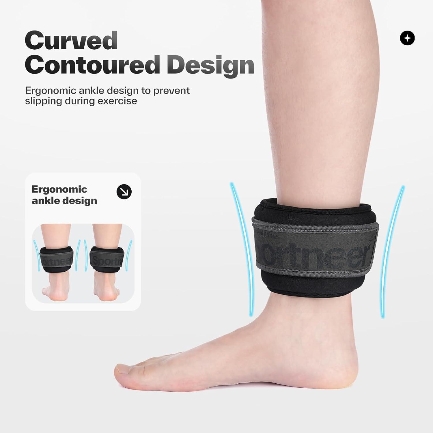image:imageSportneer Adjustable Dumbbell Set of 2 amp Curved Ankles Weights amp Adjustable Weighted Vest