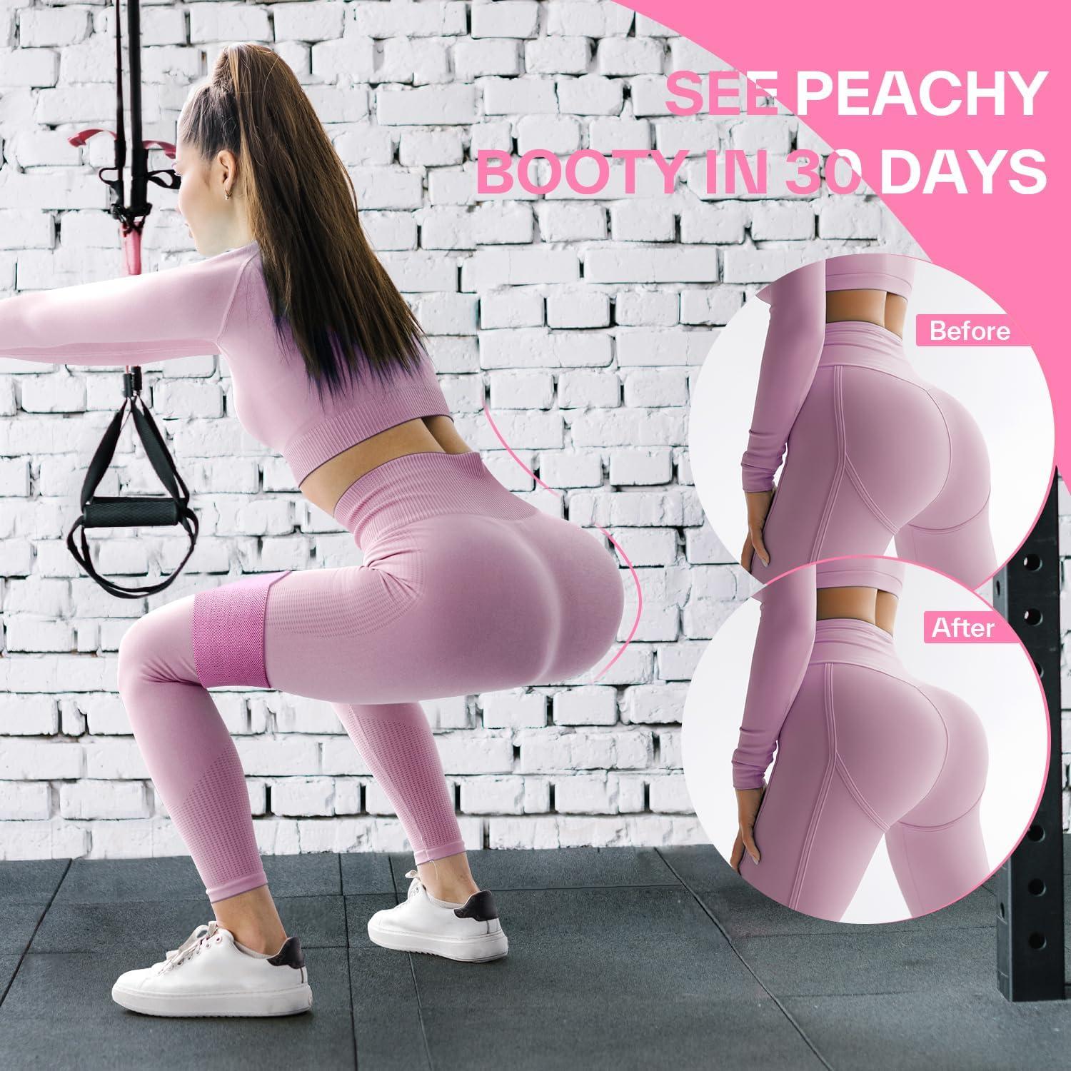 image:imageSportneer Booty Bands for Working Out 4 Resistance Bands for Women Legs Hip and Butt with Workout Bands Guide Fabric Exercise Workout Bands for Gym amp Home Fitness Yoga Starter Set