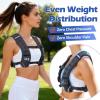 Sportneer Adjustable Weighted Vest Woman: 6-10lb/10-18lb Weighted Walking Vest for Women with 4/8 Weight Packs Fast Adjust Comfortable Weight Vest for Home Gym Burn Calories Strength Training Vests(Black)