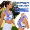 Sportneer Adjustable Weighted Vest Woman: 6-10lb/10-18lb Weighted Walking Vest for Women with 4/8 Weight Packs Fast Adjust Comfortable Weight Vest for Home Gym Burn Calories Strength Training Vests(Purple)