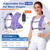 Sportneer Adjustable Weighted Vest Woman: 6-10lb/10-18lb Weighted Walking Vest for Women with 4/8 Weight Packs Fast Adjust Comfortable Weight Vest for Home Gym Burn Calories Strength Training Vests(Purple)