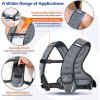 Sportneer Adjustable Weighted Vest Woman: 6-10lb/10-18lb Weighted Walking Vest for Women with 4/8 Weight Packs Fast Adjust Comfortable Weight Vest for Home Gym Burn Calories Strength Training Vests(Gray)