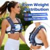Sportneer Adjustable Weighted Vest Woman: 6-10lb/10-18lb Weighted Walking Vest for Women with 4/8 Weight Packs Fast Adjust Comfortable Weight Vest for Home Gym Burn Calories Strength Training Vests(Blue)