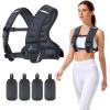 Sportneer Adjustable Weighted Vest Woman: 6-10lb/10-18lb Weighted Walking Vest for Women with 4/8 Weight Packs Fast Adjust Comfortable Weight Vest for Home Gym Burn Calories Strength Training Vests(Black)