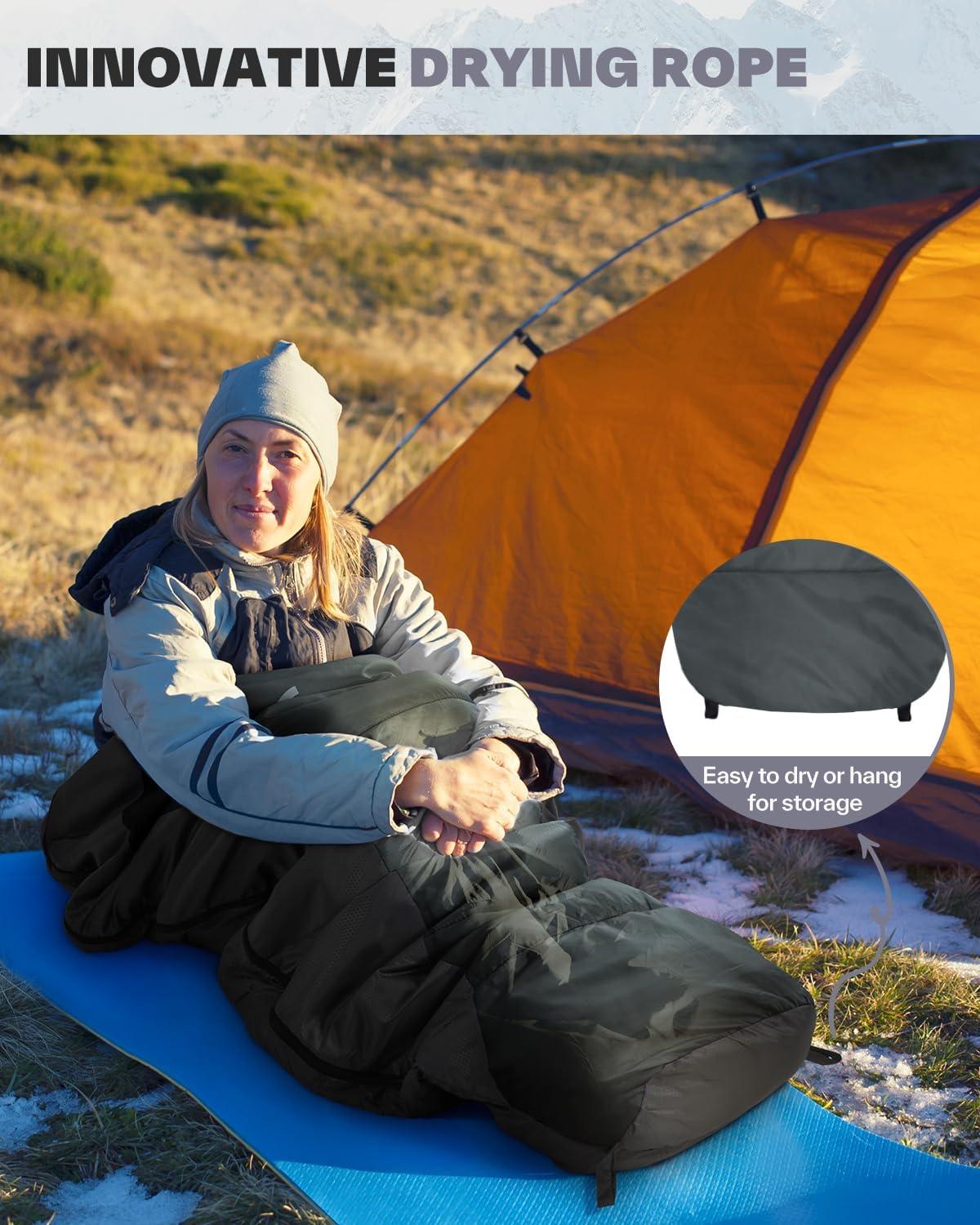 image:imageMummy Sleeping Bag Sportneer Compact Sleeping Bags for Adults Warm Weather Sleeping Bag Ultralight Sleeping Bag for Adult Teen Kids Backpacking Camping Hiking Outdoor Travel