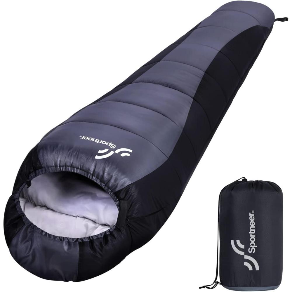 image:imageMummy Sleeping Bag Sportneer Compact Sleeping Bags for Adults Warm Weather Sleeping Bag Ultralight Sleeping Bag for Adult Teen Kids Backpacking Camping Hiking Outdoor Travel
