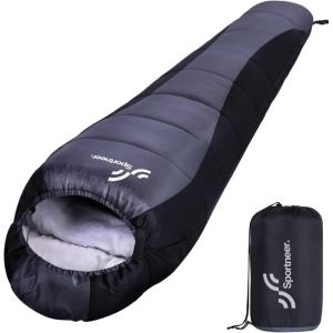 Mummy Sleeping Bag, Sportneer Compact Sleeping Bags for Adults Warm Weather Sleeping Bag Ultralight Sleeping Bag for Adult Teen Kids Backpacking Camping Hiking Outdoor Travel