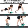 Sportneer 2-in-1 Balance Board – Adjustable Wobble & Slant Board for Core Strength, Stretching, Rehab, Standing Desk, Home Gym Workout(Turquoise)