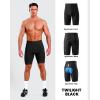 Sportneer Padded Bike Shorts for Men – 4D Padding Mens Bicycle Cycling Biking Clothing Shorts, Breathable and Absorbent(Full Black With Two Pockets)
