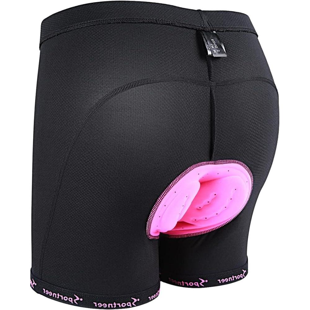image:imageSportneer Cycling Shorts for Women 3D Padded Bike Shorts Cycling Underwear Bicycle Road Biking Cycle Shorts for WomenBlackpink Leg Band