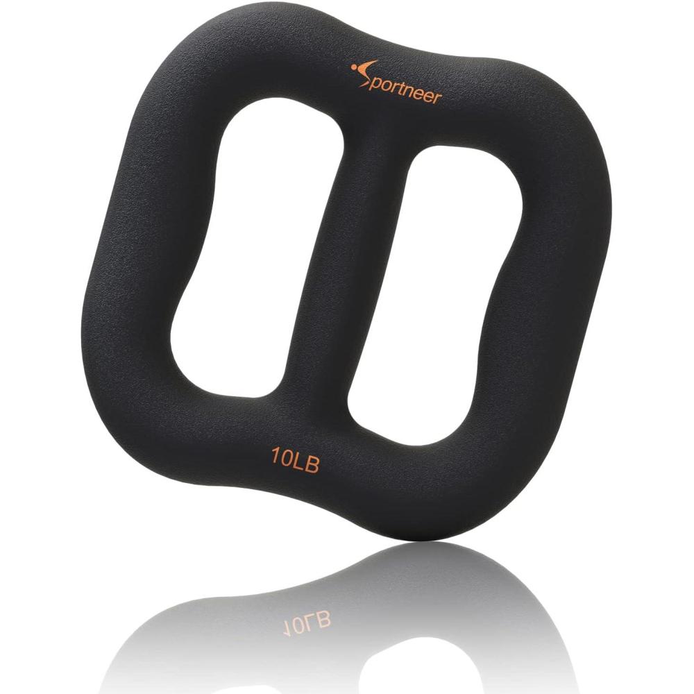 image:imageSportneer Premium RingShaped Dumbbell 10 lbs Hand Weight Combination of Dumbbell Kettlebell and Weight Plate 3in1 Weights Dumbbells for Muscle Toning Strength Training
